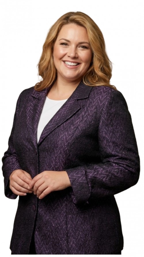 Pamela blézer lila parketta mintás